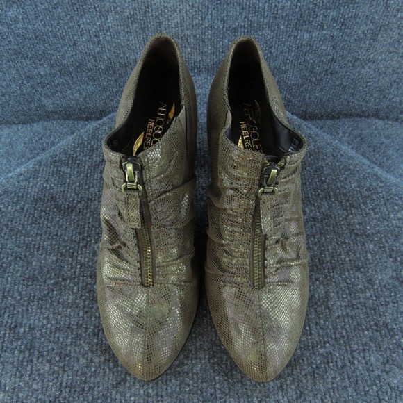 Aerosoles Jalapeno Women Ankle Boots Brown Fabric Zip Size 7.5 Medium - Picture 3 of 10